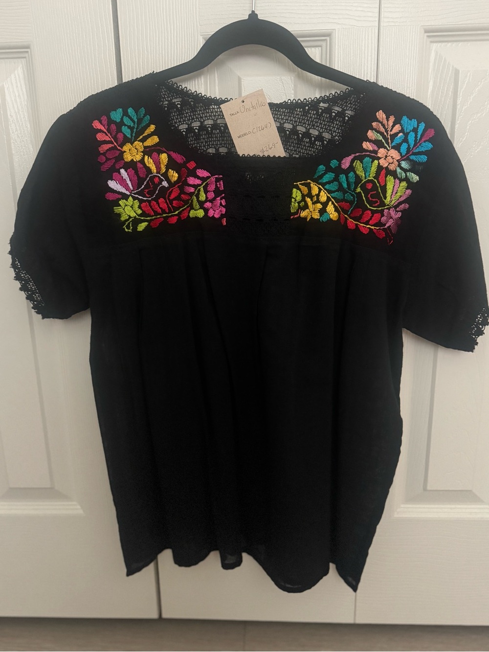 Artisan Mexican blouse embroidered